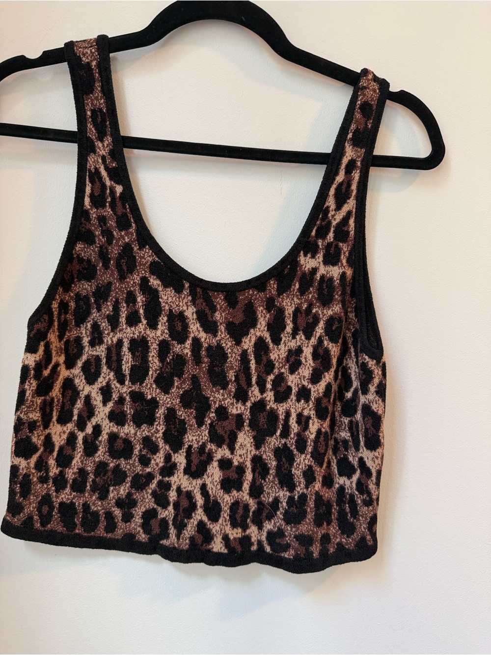 Alice + Olivia Leopard Print cropped Sweater vest - Brown & Black